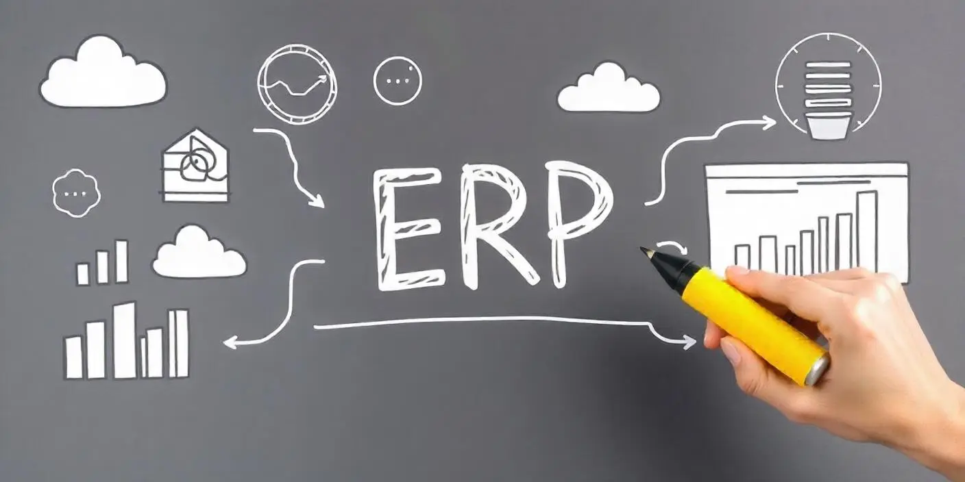 Imagem com ERP escrito para ilustrar texto de como escolher o melhor ERP