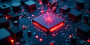 curto circuito de uma peça de computador para ilustrar texto sobre incidentes de segurança da informação