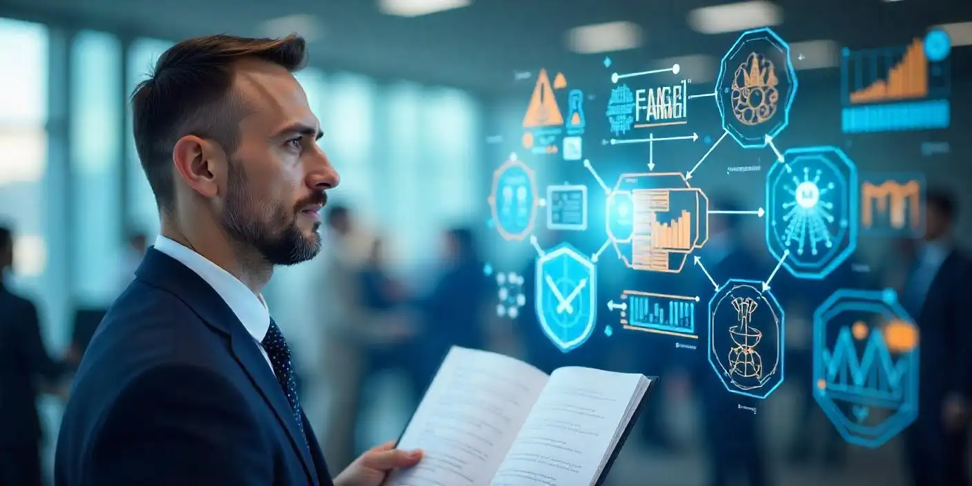 profissionais em uma sala com telas interativas para ilustrar texto sobre tendências de ti