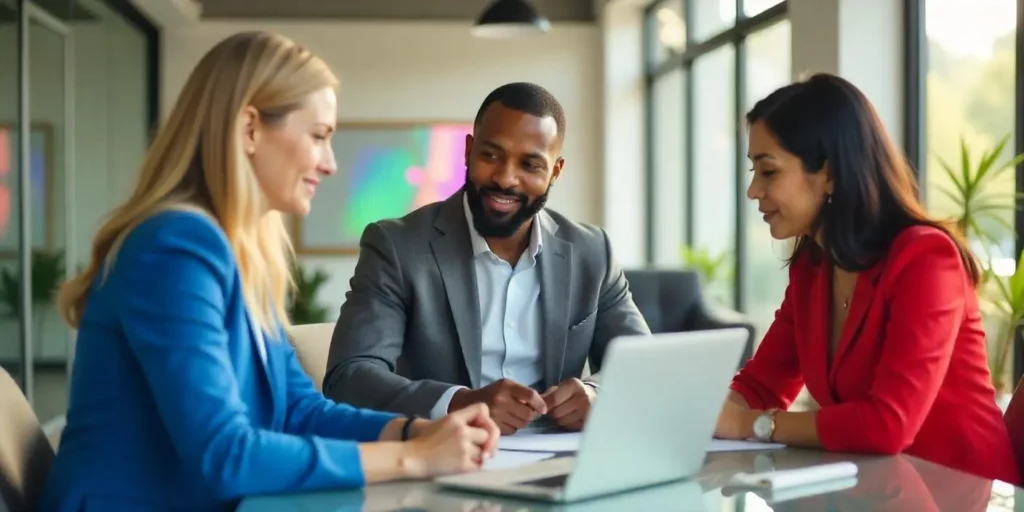 Equipe em reunião para ilustrar texto sobre transformação ágil
